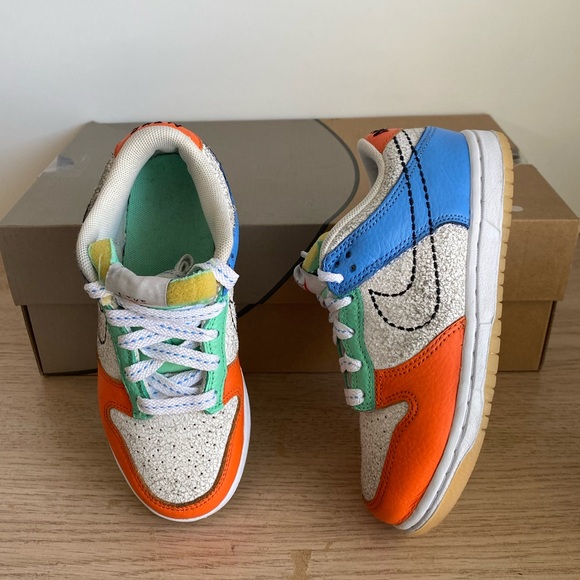 RARE Nike Dunk Low “Nike 101” Multi-Color Low Top Shoes- SZ 12 C - Picture 10 of 14